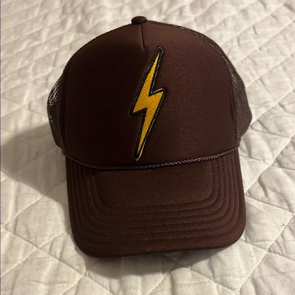 Aviator Nation Brown Cap with Yellow Accent
